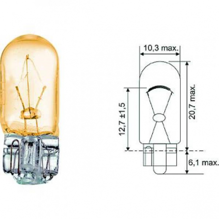 WY5W  12V 5W W2,1x9,5d    