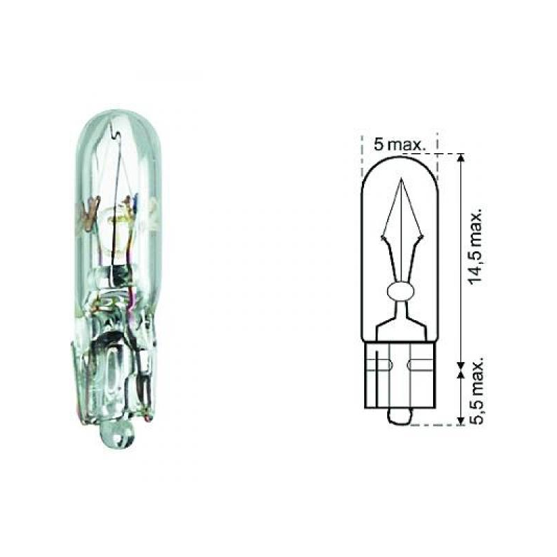 W2,3W T5 12V 2,3W W2x4,6d 