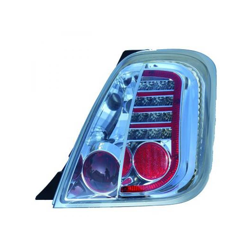 Feux arrière LED design chrome pour FIAT 500