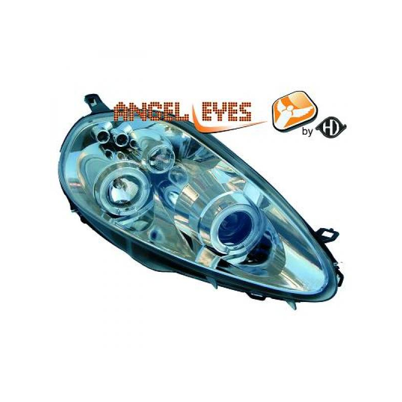 phares design, chrome, H1/H1, règl. électr., anneaux      PUNTO 