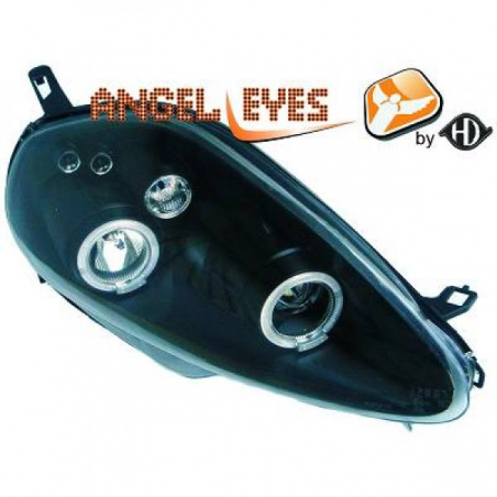 phares design, noir, H1/H1, règl. électr., anneaux PUNTO phares design, noir, H1/H1, règl. électr., anneaux PUNTO