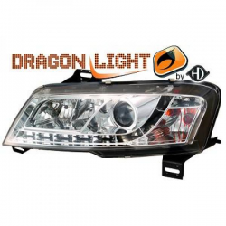 fari con LED diurni, DragonLights, chrome, STILO,