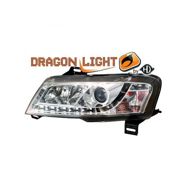 fari con LED diurni, DragonLights, chrome, STILO,