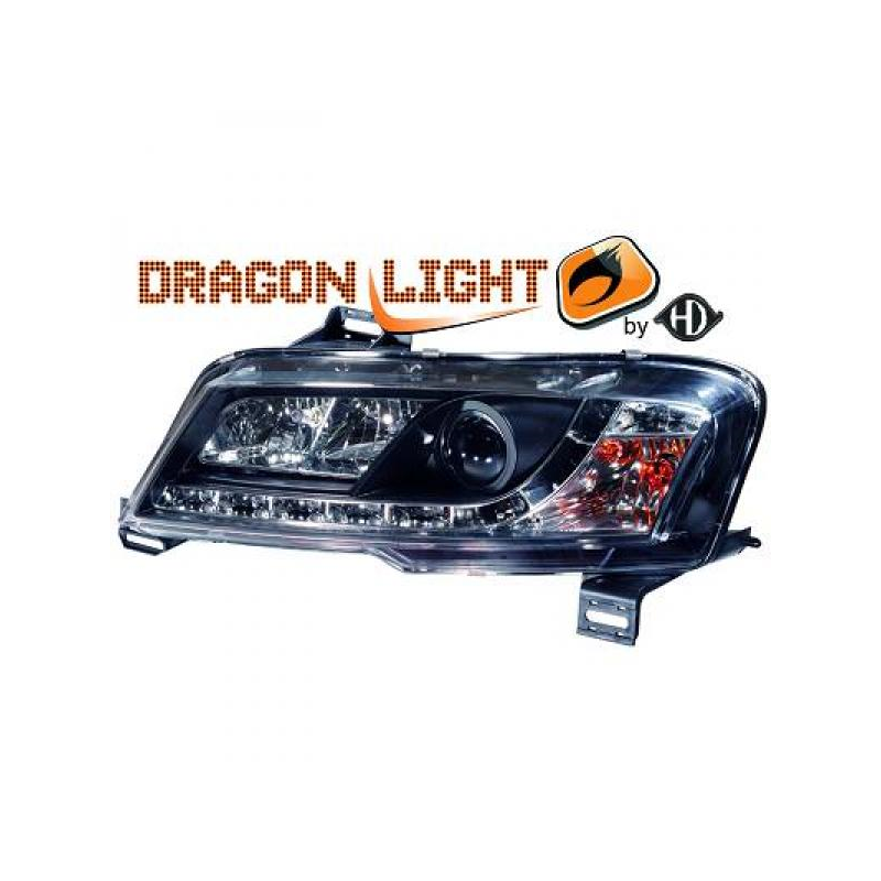 fari con LED diurni, DragonLights, nero STILO,