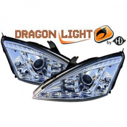 fari con LED diurni, DragonLights, chrome messa a FUOCO 