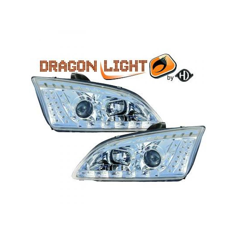 fari con LED diurni, DragonLights, chrome messa a FUOCO 