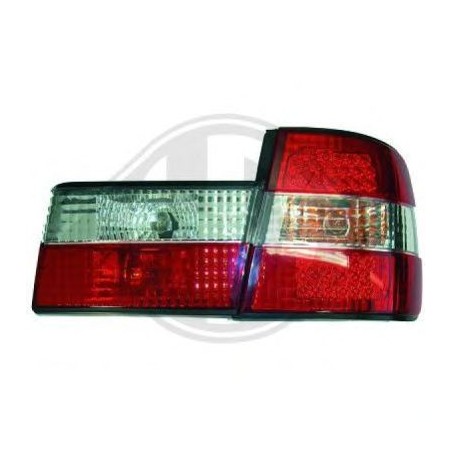  feux arrières design, rouge/blanc, LED            E34, 4-portes 