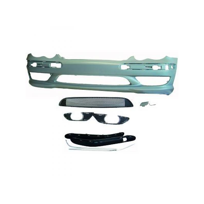 pare-chocs avant design, à peindre, pas pour PDC, pour lave-ph., avec baguettes     W203