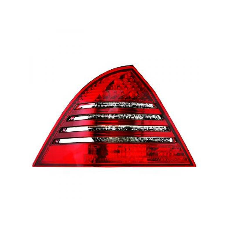 Feux arrière Design rouge/blanc, LED, Mercedes W203 Berline