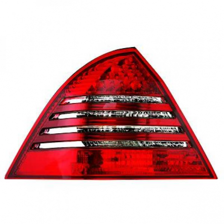 Feux arrière Design rouge/blanc, LED, Mercedes W203 Berline