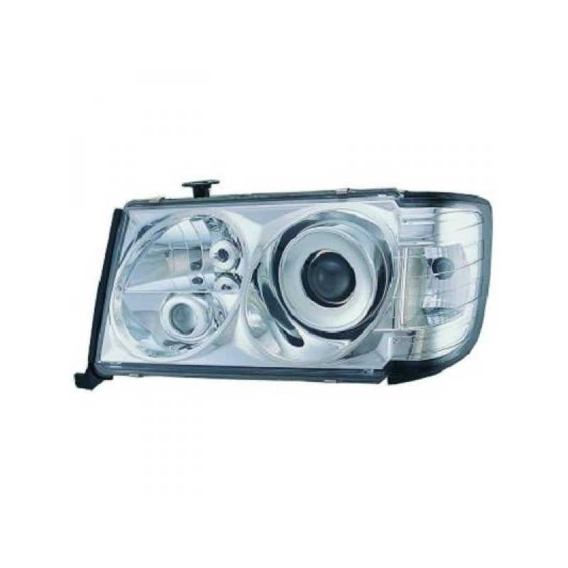 phares design, chrome, H1+H1+H3, règl. man., avec clign., DE     W124,
