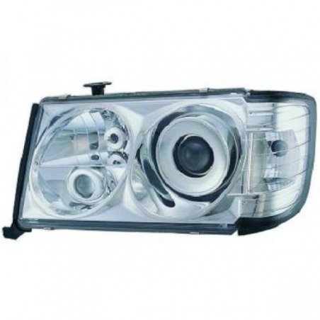 phares design, chrome, H1+H1+H3, règl. man., avec clign., DE W124, phares design, chrome, H1+H1+H3, règl. man., avec clign., DE W124,