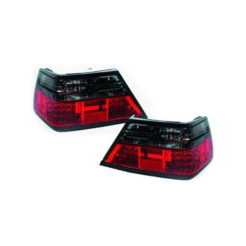 Feux arrière design rouge/noir, LED, Mercedes W124