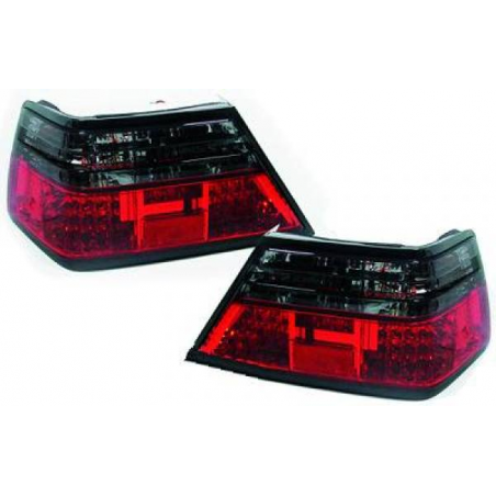 Feux arrière design rouge/noir, LED, Mercedes W124