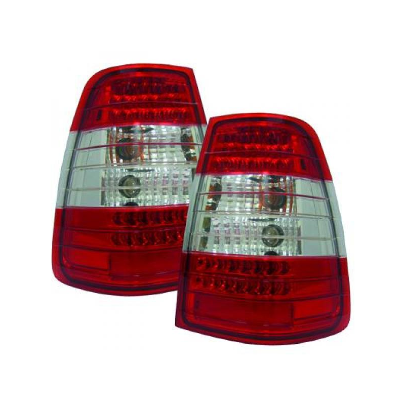 Feux arrière Design rouge/blanc, LED, Mercedes W124 Break