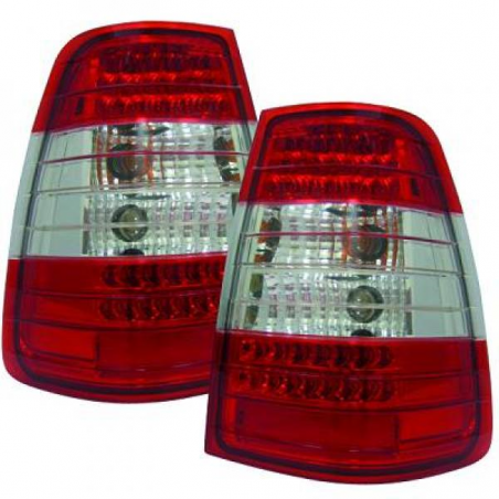 Feux arrière Design rouge/blanc, LED, Mercedes W124 Break