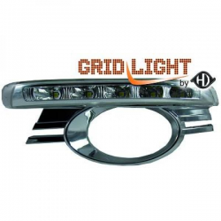 Feux diurnes Led avec grilles pour Mercedes Classe C W204 chrome homologation R87