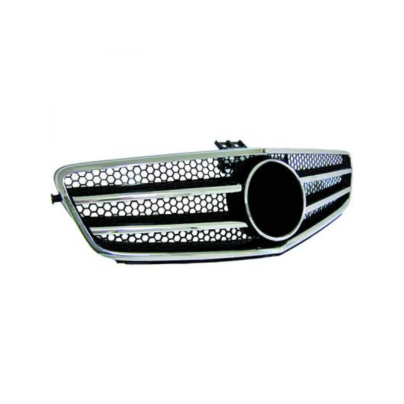 calandre Sport, chrome/noir, avec motif,       MERCEDES W204, 
