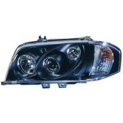 phares design, noir, avec clign.,  régl. man., DE, anneaux CELIS       W202,