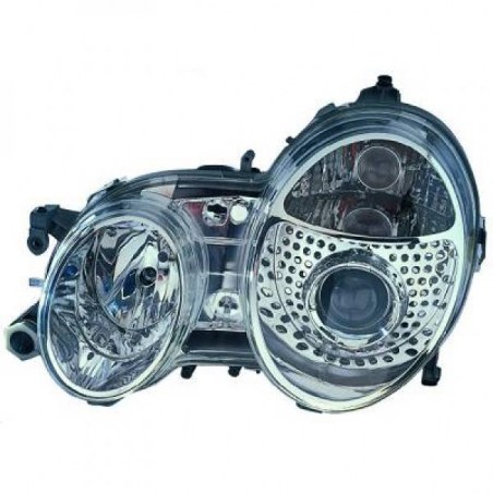 phares design, chrome, H7+H7, règl. électr., anneaux W208, phares design, chrome, H7+H7, règl. électr., anneaux W208,