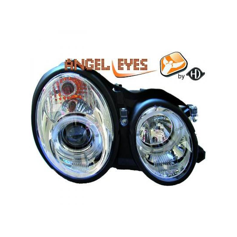 phares design, chrome, régl. man., anneaux       W208