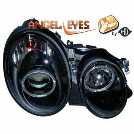 phares design Angel Eyes, set, noir, régl. man., anneaux W208 phares design Angel Eyes, set, noir, régl. man., anneaux W208