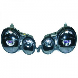 phares design, noir,  H7/H7, DE, régl. pneum.      W210,