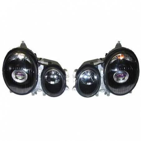 phares design, noir, H7/H7, DE, régl. pneum. W210, phares design, noir, H7/H7, DE, régl. pneum. W210,