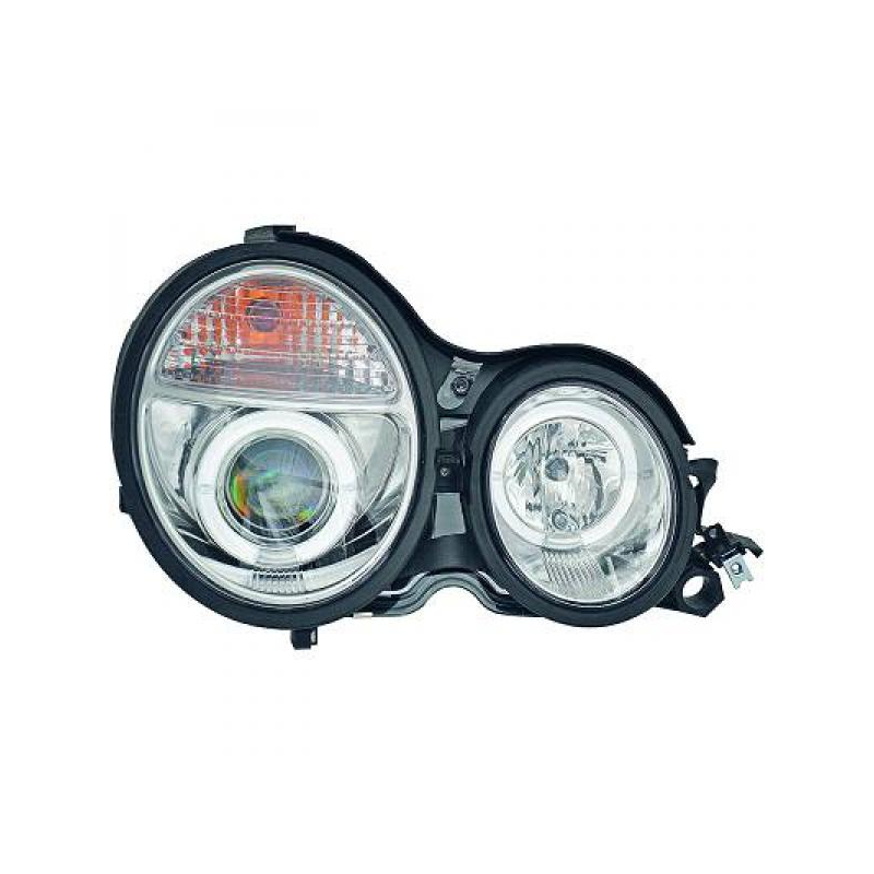 phares design, chrome, pour régl. électr., anneaux     W210