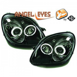 phares design, noir,  H4, avec clign., pour règl. man.     SLK,