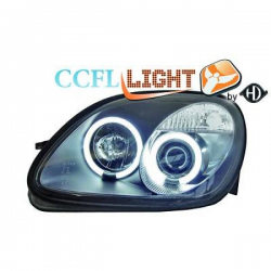 phares design angel eyes, CCFL Cool Lights, noir, H1/H1     SLK,