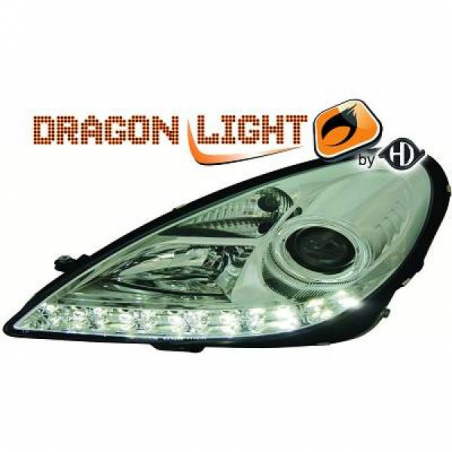 phares design, angel eyes, chrome MERC. SLK, phares design, angel eyes, chrome MERC. SLK,