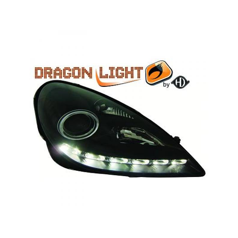 phares design, angel eyes, noir     MERC. SLK,