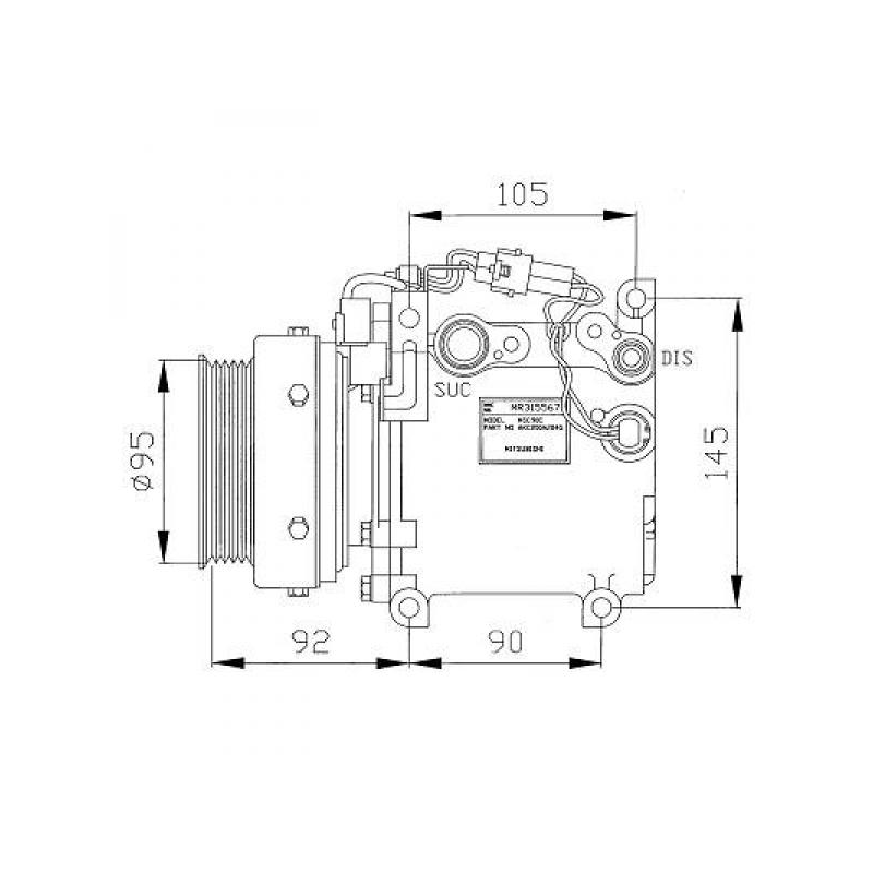 KOMPRESSOR  MITSUB. GALANT