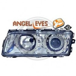  phares design, chrome, avec clign., correct. phare, DE + anneaux        E38, 