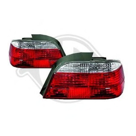 feux arrières design, rouge/blanc E38, feux arrières design, rouge/blanc E38,