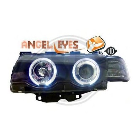 phares design, noir, avec correct. phares, anneaux BMW E38, phares design, noir, avec correct. phares, anneaux BMW E38,