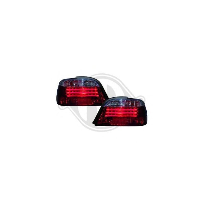  feux arrières design, rouge/gris, LED            E38, 