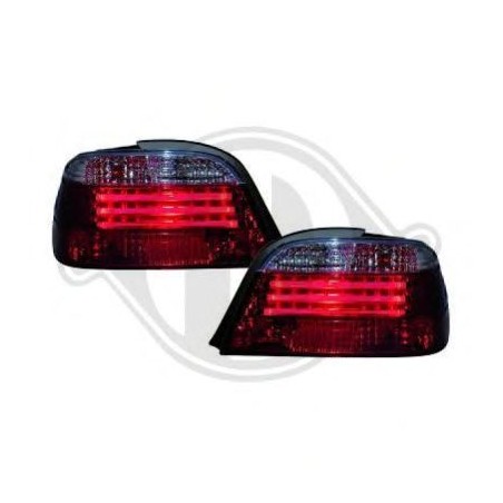 feux arrières design, rouge/gris, LED E38, feux arrières design, rouge/gris, LED E38,