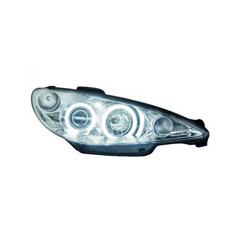 phares design angel eyes, CCFL Cool Lights, chrome, H1/H1      206,