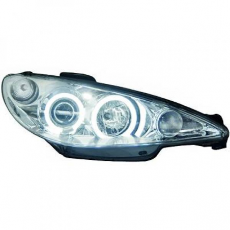 phares design angel eyes, CCFL Cool Lights, chrome, H1/H1      206,