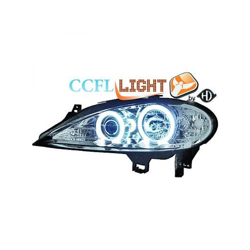 phares design angel eyes, CCFL Cool Lights, chrome, H1/H1   MEGANE,