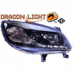 fari con LED diurni, DragonLights, nero OPEL ZAFIRA 