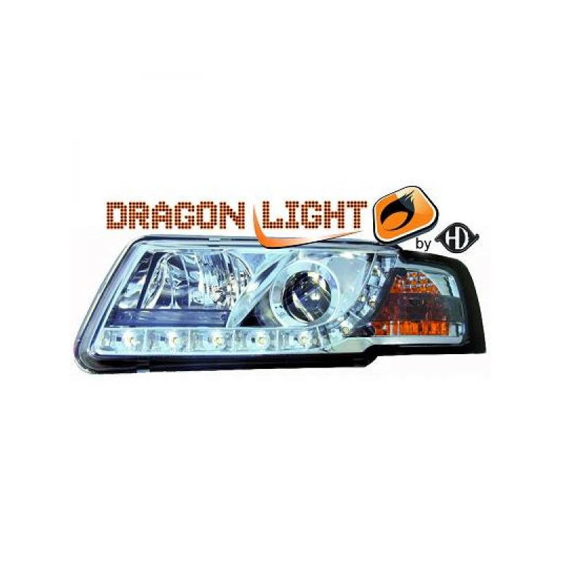 fari con LED diurni, DragonLights, chrome, con clign. PASSAT