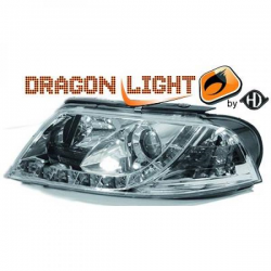 fari con LED diurni, DragonLights, chrome PASSAT
