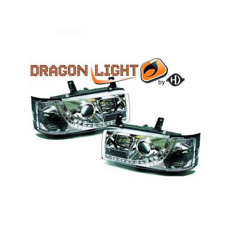 fari con LED diurni, DragonLights, chrome, con clign. Q4