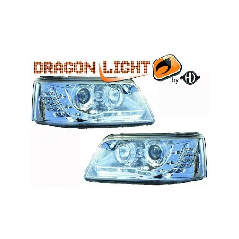 fari con LED diurni, DragonLights, chrome, agg. elettr., con clign., T5