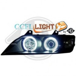  phares design angel eyes, CCFL Cool Lights, noir, H1/H1    BMW Z3, 