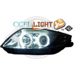  phares design angel eyes, CCFL Cool Lights, chrome,  H1+H7, avec correct.  BMW Z4, 