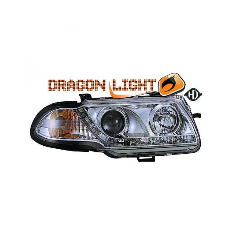 fari con LED diurni, DragonLights, chrome ASTRA F